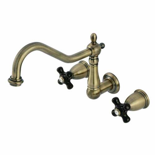 Kingston Brass KS1023PKX Duchess Wall Mount Roman Tub Faucet, Antique Brass