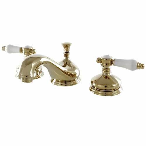 Kingston Brass KS1162BPL Bel-Air Widespread Bathroom Faucet with Brass Pop-Up, Polished Brass