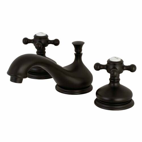 Kingston Brass KS1165BX Vintage Widespread Bathroom Faucet, Brass Pop-Up, Oil Rubbed Bronze