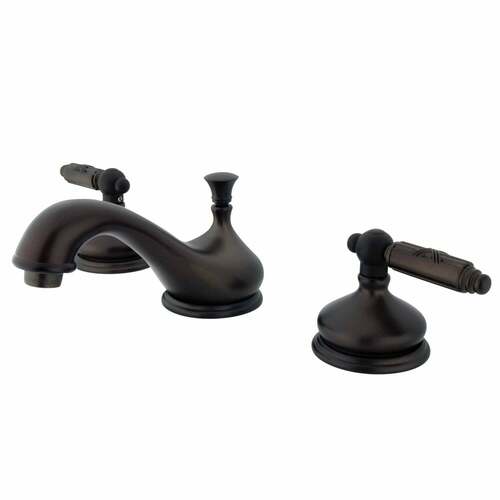 Kingston Brass KS1165GL Georgian Widespread Bathroom Faucet, Brass Pop-Up, Oil Rubbed Bronze