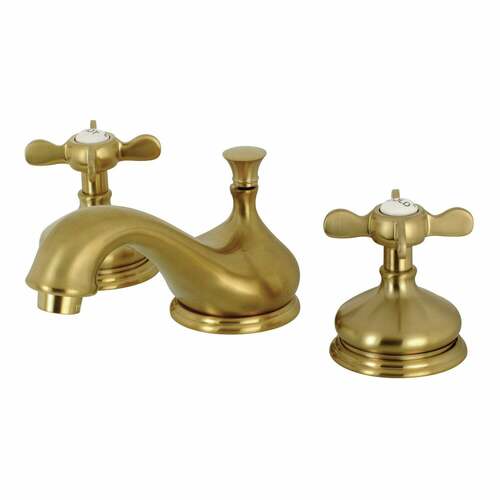 Kingston Brass KS1167BEX Essex Widespread Bathroom Faucet with Brass Pop-Up, Brushed Brass