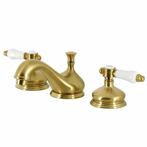 Kingston Brass KS1167BPL Bel-Air Widespread Bathroom Faucet with Brass Pop-Up, Brushed Brass Finish