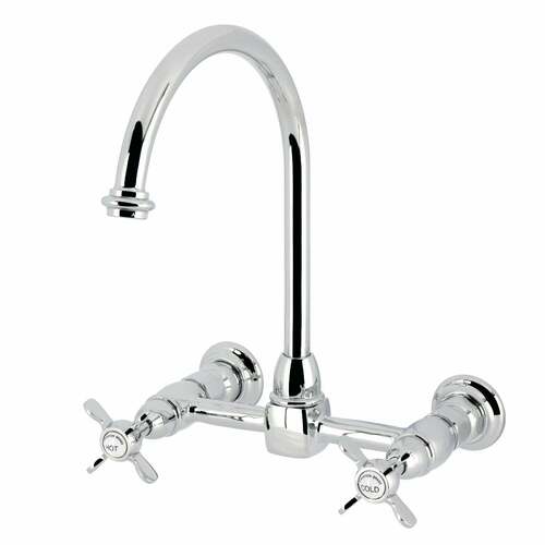 Kingston Brass KS1291BEX Essex Polished Chrome Two-Handle Bridge Kitchen Faucet