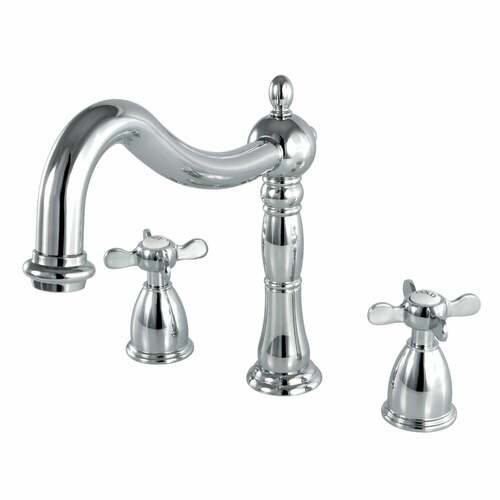 Kingston Brass KS1341BEX Essex Polished Chrome Two-Handle Deck Mount Roman Tub Faucet