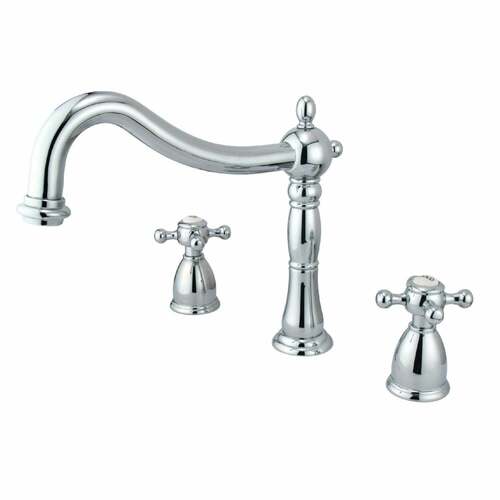 Kingston Brass KS1341BX Metropolitan Polished Chrome Two-Handle Deck Mount Roman Tub Faucet