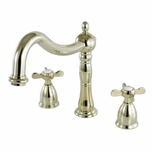 Kingston Brass KS1342BEX Essex Polished Brass Two-Handle Deck Mount Roman Tub Faucet