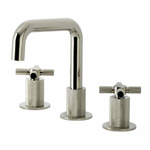 Kingston Brass KS1416KNX Convergent Widespread Bathroom Faucet with Pop-Up Drain, Polished Nickel