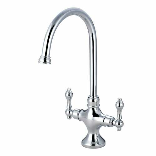 Kingston Brass KS1761ALLS Vintage Polished Chrome Two-Handle Single-Hole Kitchen Faucet