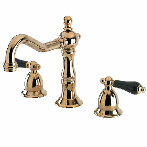 Kingston Brass KS1972PKL Duchess Widespread Bathroom Faucet with Brass Pop-Up, Polished Brass