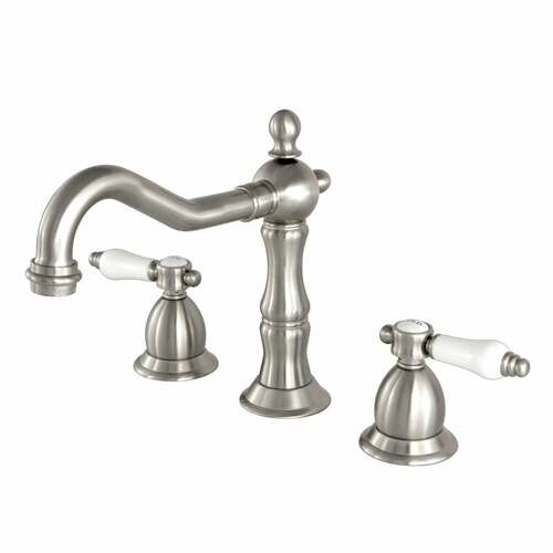 Kingston Brass KS1978BPL Bel-Air Widespread Bathroom Faucet, Brass Pop-Up, Brushed Nickel