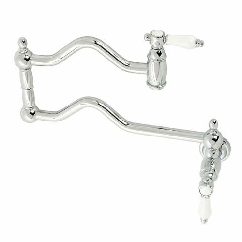 Kingston Brass KS2101BPL Bel-Air Wall Mount Pot Filler Faucet in Polished Chrome