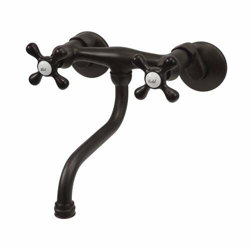 Kingston Brass KS216ORB Kingston Adjustable Wall Mount Bathroom Faucet, Oil Rubbed Bronze