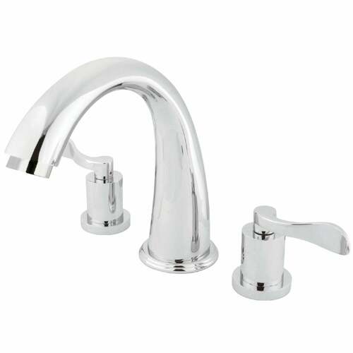 Kingston Brass KS2361DFL Vintage Two-Handle Deck Mount Roman Tub Faucet in Polished Chrome