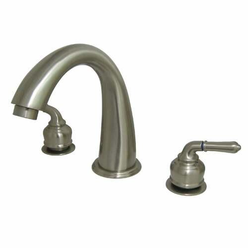 Kingston Brass KS2368 Milano Brushed Nickel Two-Handle Deck Mount Roman Tub Faucet