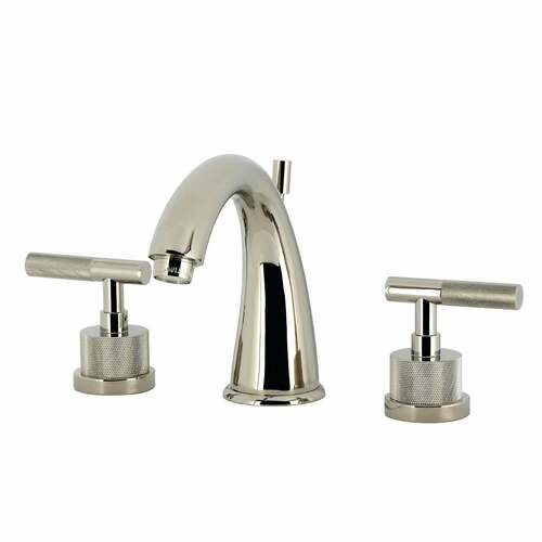 Kingston Brass KS2966KNL Convergent Widespread Bathroom Faucet, 2-Handle, Polished Nickel
