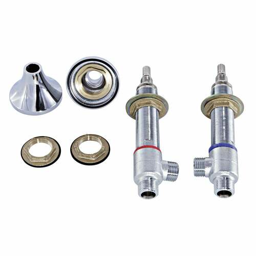 Kingston Brass KS2971V Polished Chrome Hot/Cold Valve Handle Base Nut Washer Set (1 Pair)