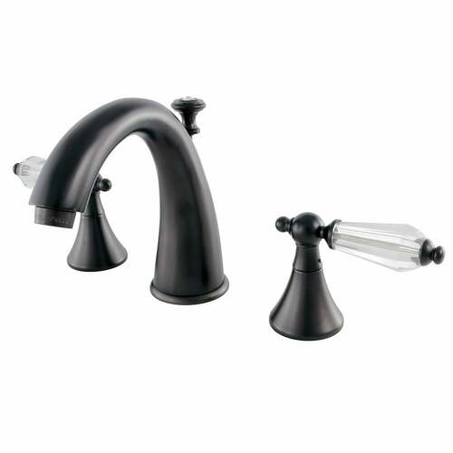 Kingston Brass KS2975WLL Wilshire Widespread Bathroom Faucet, Brass Pop-Up, Oil Rubbed Bronze