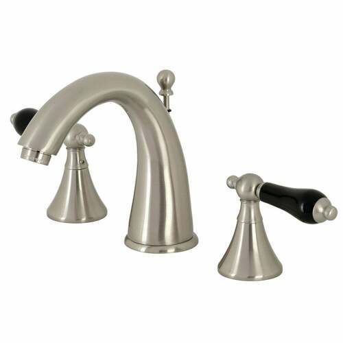 Kingston Brass KS2978PKL Duchess Brushed Nickel Widespread Bathroom Faucet with Brass Pop-Up