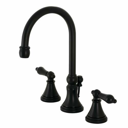 Kingston Brass KS2985PKL Duchess Widespread Bathroom Faucet, Brass Pop-Up, Oil Rubbed Bronze