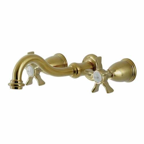 Kingston Brass KS3027NX Hamilton Wall Mount Roman Tub Faucet, Brushed Brass