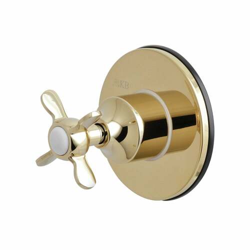 Kingston Brass KS3032BEX Polished Brass Single-Handle Three-Way Diverter Valve with Trim Kit