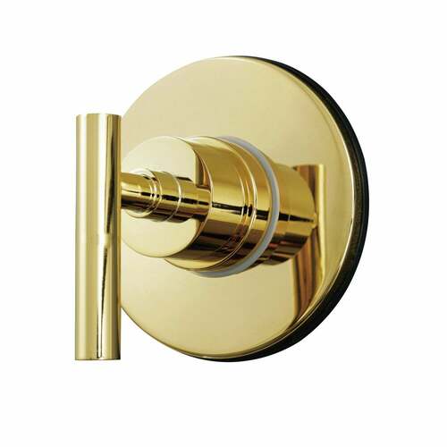 Kingston Brass KS3032CML Manhattan Single-Handle Diverter Valve with Round Trim Kit, Polished Brass