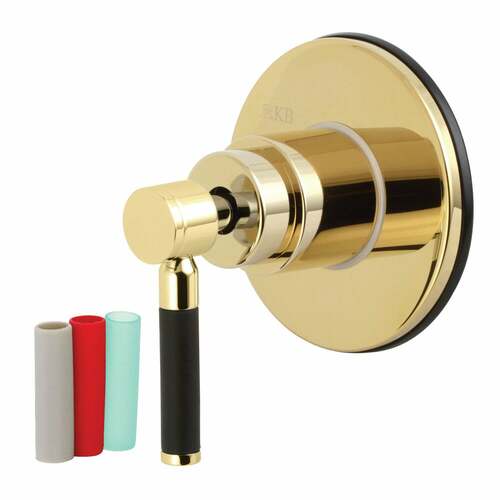Kingston Brass KS3032DKL Kaiser Single-Handle Three-Way Diverter Valve with Trim Kit, Polished Brass
