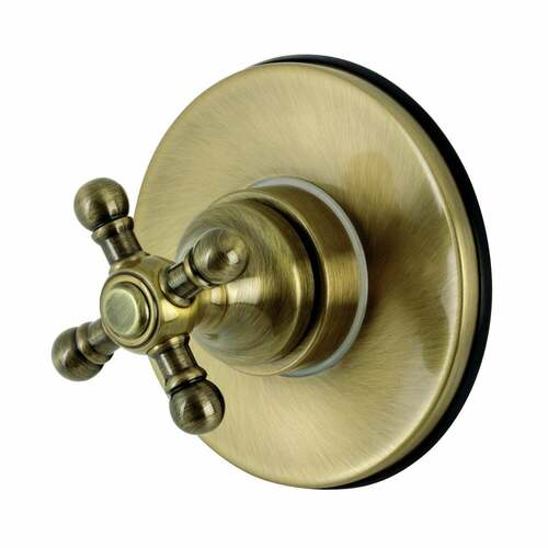 Kingston Brass KS3033BX Antique Brass Single-Handle Three-Way Diverter Valve with Trim Kit