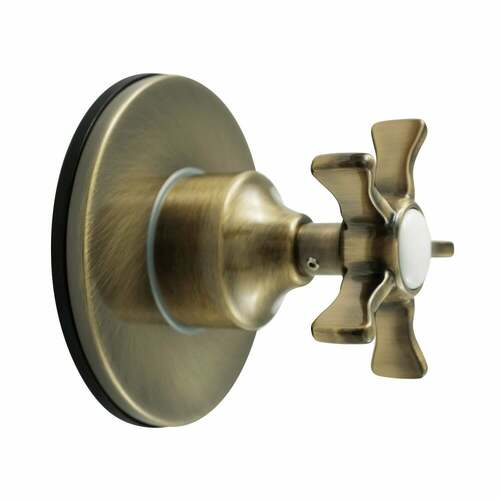 Kingston Brass KS3033NX Hamilton Single-Handle Three-Way Diverter Valve, Antique Brass Trim Kit