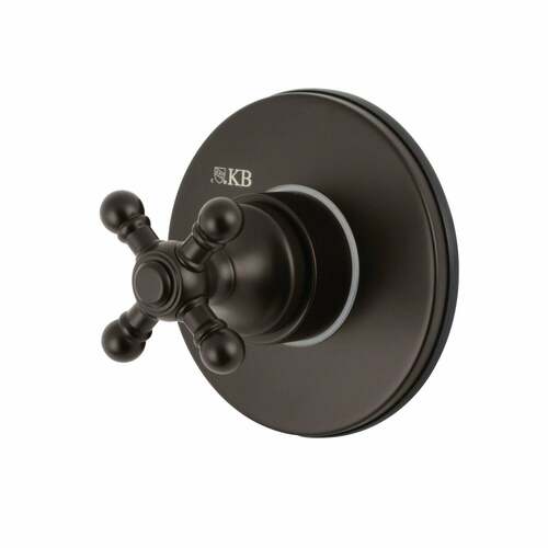 Kingston Brass KS3035BX Single-Handle Three-Way Diverter Valve with Round Trim, Oil Rubbed Bronze