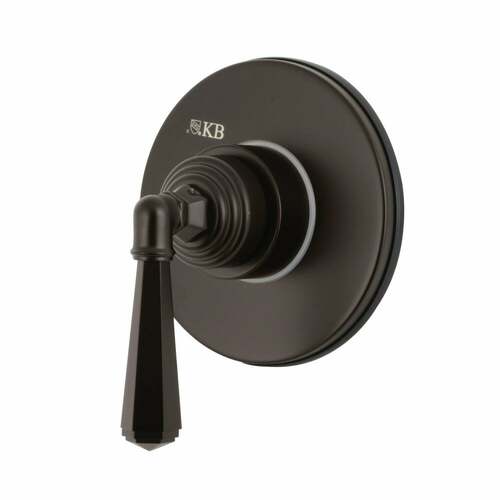 Kingston Brass KS3035HL Single-Handle Three-Way Diverter Valve with Round Trim, Oil Rubbed Bronze