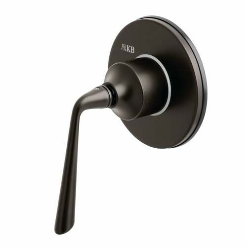Kingston Brass KS3035ZL Single-Handle Three-Way Diverter Valve with Round Trim, Oil Rubbed Bronze