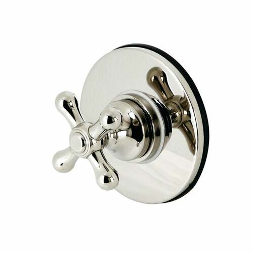 Kingston Brass KS3036AX Polished Nickel Single-Handle Three-Way Diverter Valve with Trim Kit