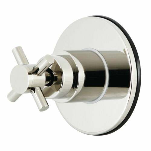 Kingston Brass KS3036DX Concord Single-Handle Diverter Valve with Round Trim Kit, Polished Nickel