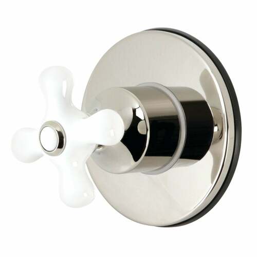 Kingston Brass KS3036PX Polished Nickel Single-Handle Three-Way Diverter Valve with Trim Kit