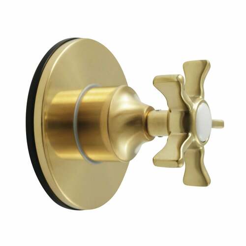 Kingston Brass KS3037NX Hamilton Single-Handle Three-Way Diverter Valve, Round Trim Kit, Brass
