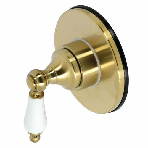 Kingston Brass KS3037PL Brushed Brass Single-Handle Three-Way Diverter Valve with Trim Kit