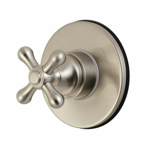Kingston Brass KS3038AX Brushed Nickel Single-Handle Three-Way Diverter Valve with Trim Kit