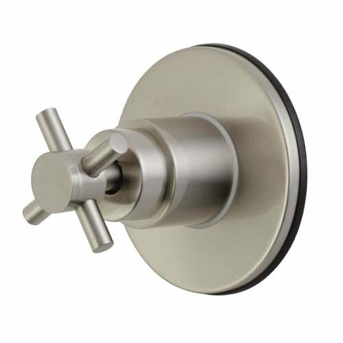 Kingston Brass KS3038DX Concord Single-Handle Diverter Valve with Round Trim Kit, Brushed Nickel