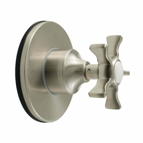 Kingston Brass KS3038NX Hamilton Single-Handle Diverter Valve with Round Trim Kit, Brushed Nickel