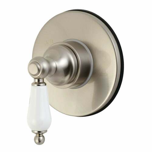 Kingston Brass KS3038PL Brushed Nickel Single-Handle Three-Way Diverter Valve with Trim Kit