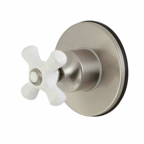 Kingston Brass KS3038PX Brushed Nickel Single-Handle Three-Way Diverter Valve with Trim Kit