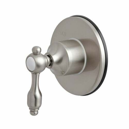 Kingston Brass KS3038TAL Tudor Single-Handle Diverter Valve with Round Trim Kit, Brushed Nickel