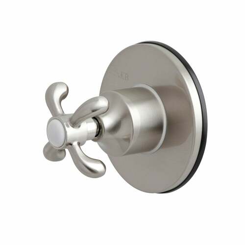 Kingston Brass KS3038TX Brushed Nickel Single-Handle Three-Way Diverter Valve with Trim Kit