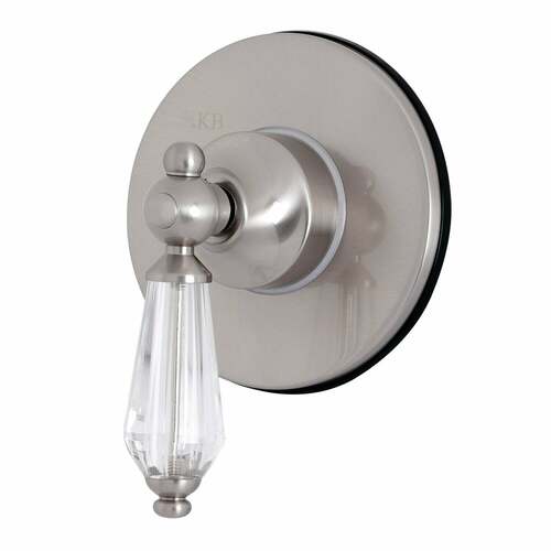 Kingston Brass KS3038WLL Willshire Single-Handle Diverter Valve with Round Trim Kit, Brushed Nickel