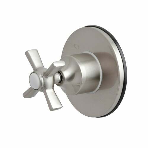 Kingston Brass KS3038ZX Brushed Nickel Single-Handle Three-Way Diverter Valve with Trim Kit