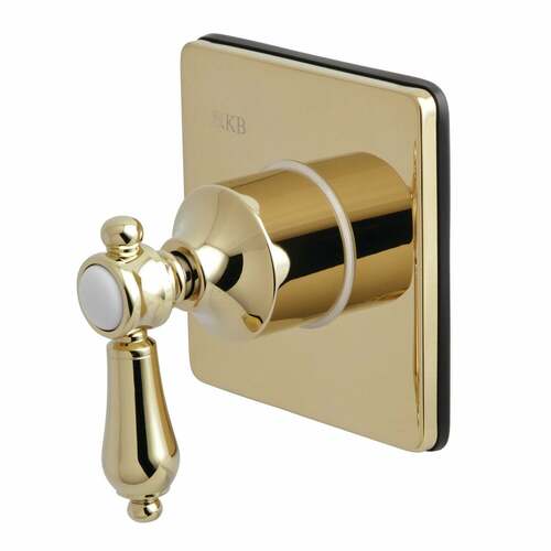 Kingston Brass KS3042BAL Heirloom Single-Handle Diverter Valve with Square Trim Kit, Polished Brass