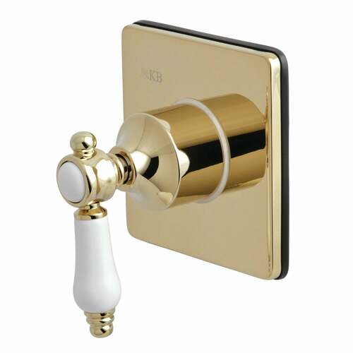Kingston Brass KS3042BPL Bel-Air Single-Handle Three-Way Diverter Valve with Trim Kit, Polished Brass