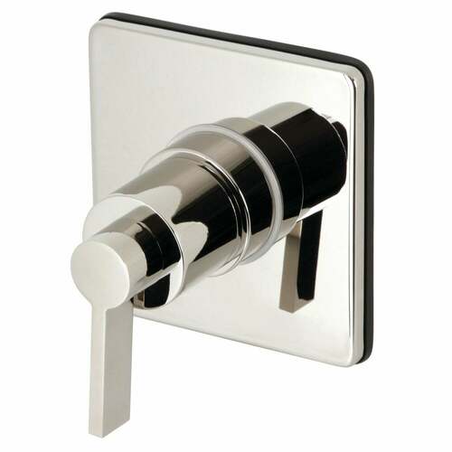 Kingston Brass KS3046NDL NuvoFusion Single-Handle Diverter Valve with Square Trim Kit, Polished Nickel