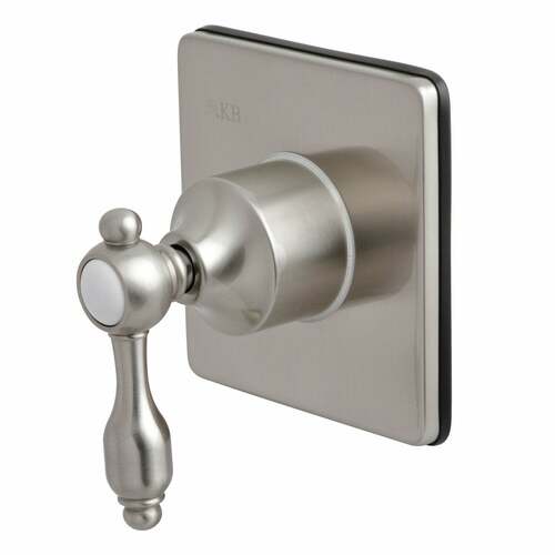 Kingston Brass KS3048TAL Tudor Single-Handle Diverter Valve with Square Trim Kit, Brushed Nickel